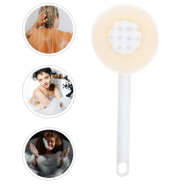Plastic Exfoliating Brush Body Bath Brush Portable Back Scrubber Handle Shower