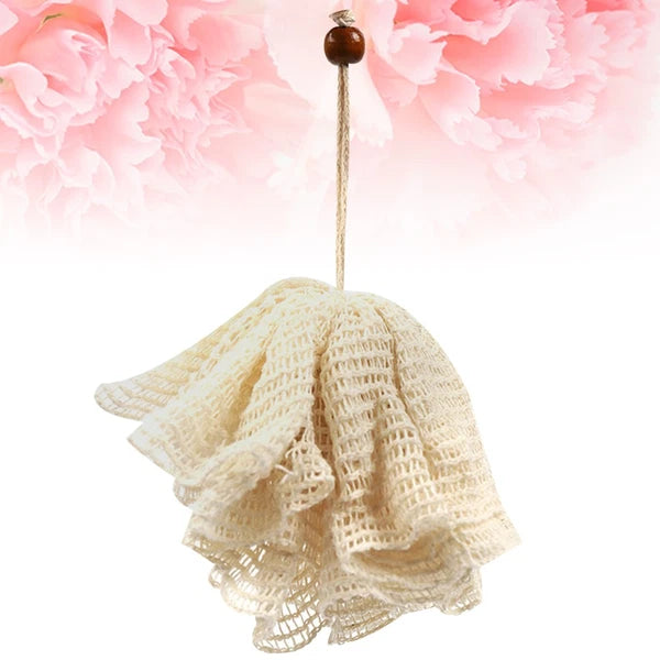 Bath Flower Towel Back Scrubber for Shower Exfoliating Balls Mesh