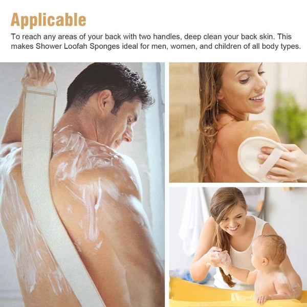 4 X Natural Loofah Luffa Exfoliating Bath Body Shower Sponge Brush Back Scrubber