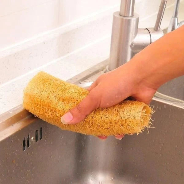2pc Natural Loofah Sponges Organic Luffa Bath Shower Sponge Exfoliating Scrubber