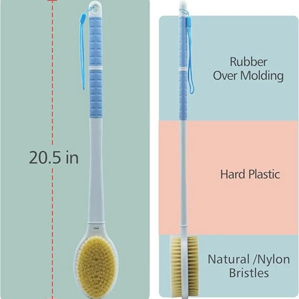 20.5 Back Bath Brush Long Handle for Shower for Elderly men and Women back Scrub