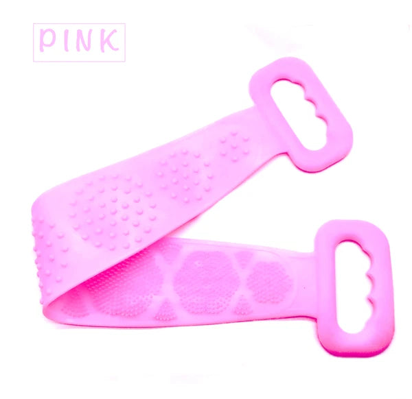 Silicone Bath Towel Back Brush Scrubber Exfoliating Scrub Body Wash Dual Side