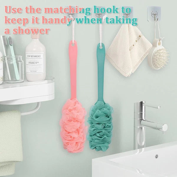 Bath Loofah Sponge Brush Shower Long Handle Back Scrubber Bathing Accessories