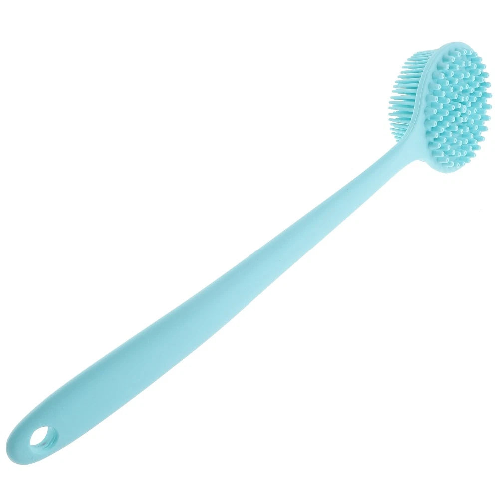 Long Handle Bath Brush Silicone Shower Scrubber Back Body for The