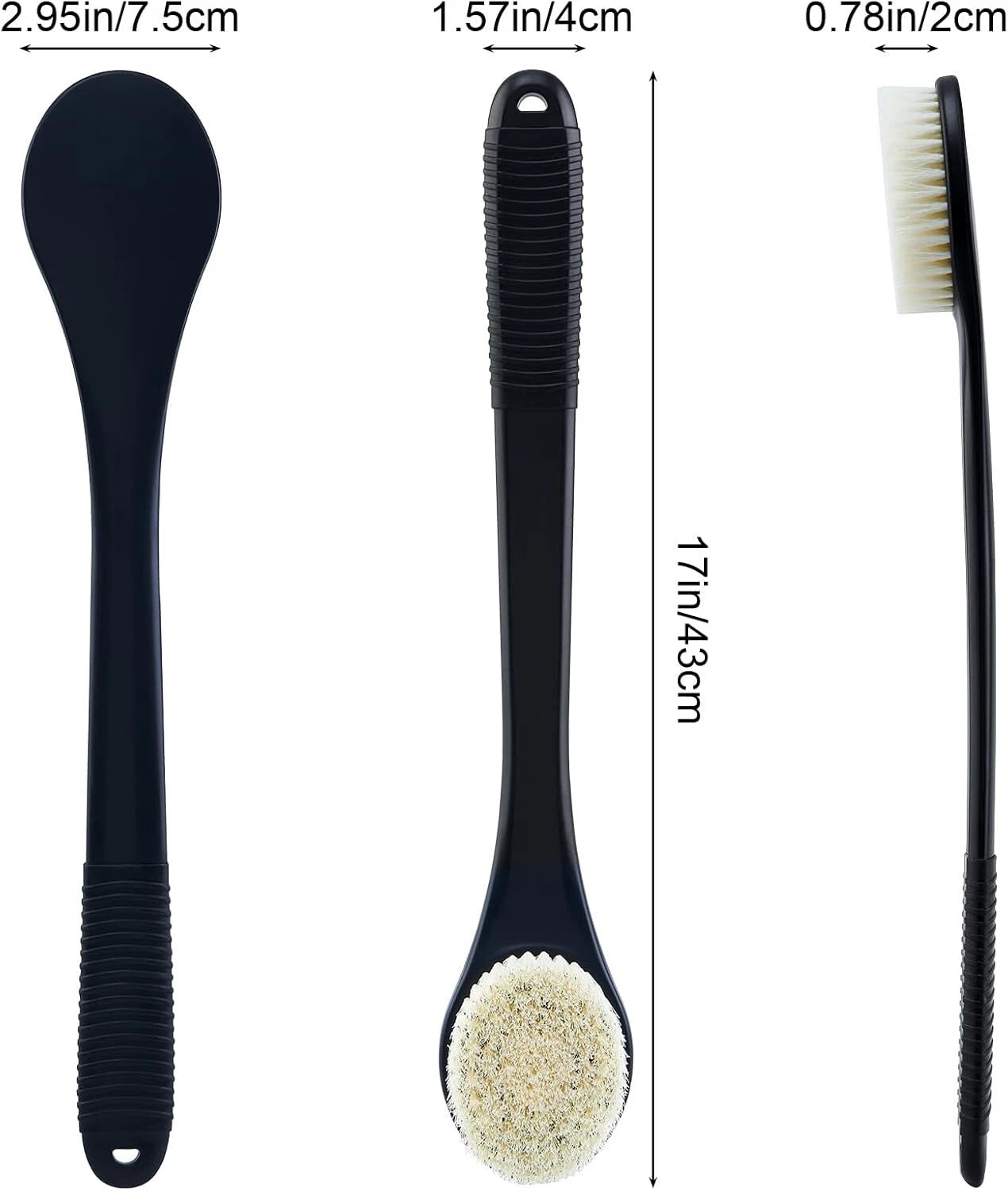 Back Scrubber for Shower, Shower Body Brush for Cleaning with Long Handle for Sh