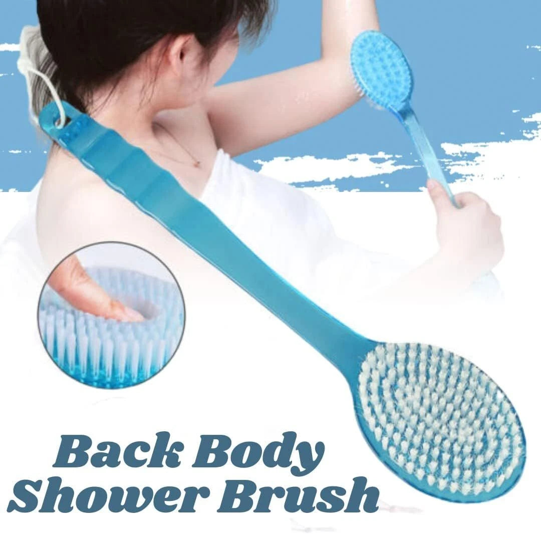 2× Long Handle Back Shower Exfoliating Bath Body Brush Skin Scrubber Massager US
