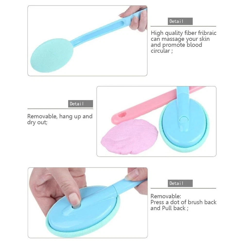 Long Handle Shower Body Scrubber Body Lotion Applicator  Moisturizer