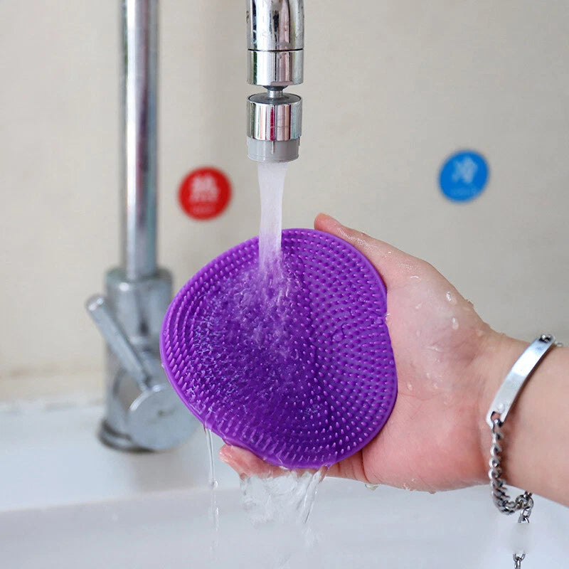 Silicone Bath Brush Scalp Massager Washing Comb Hygienic Exfoliating Body Clean