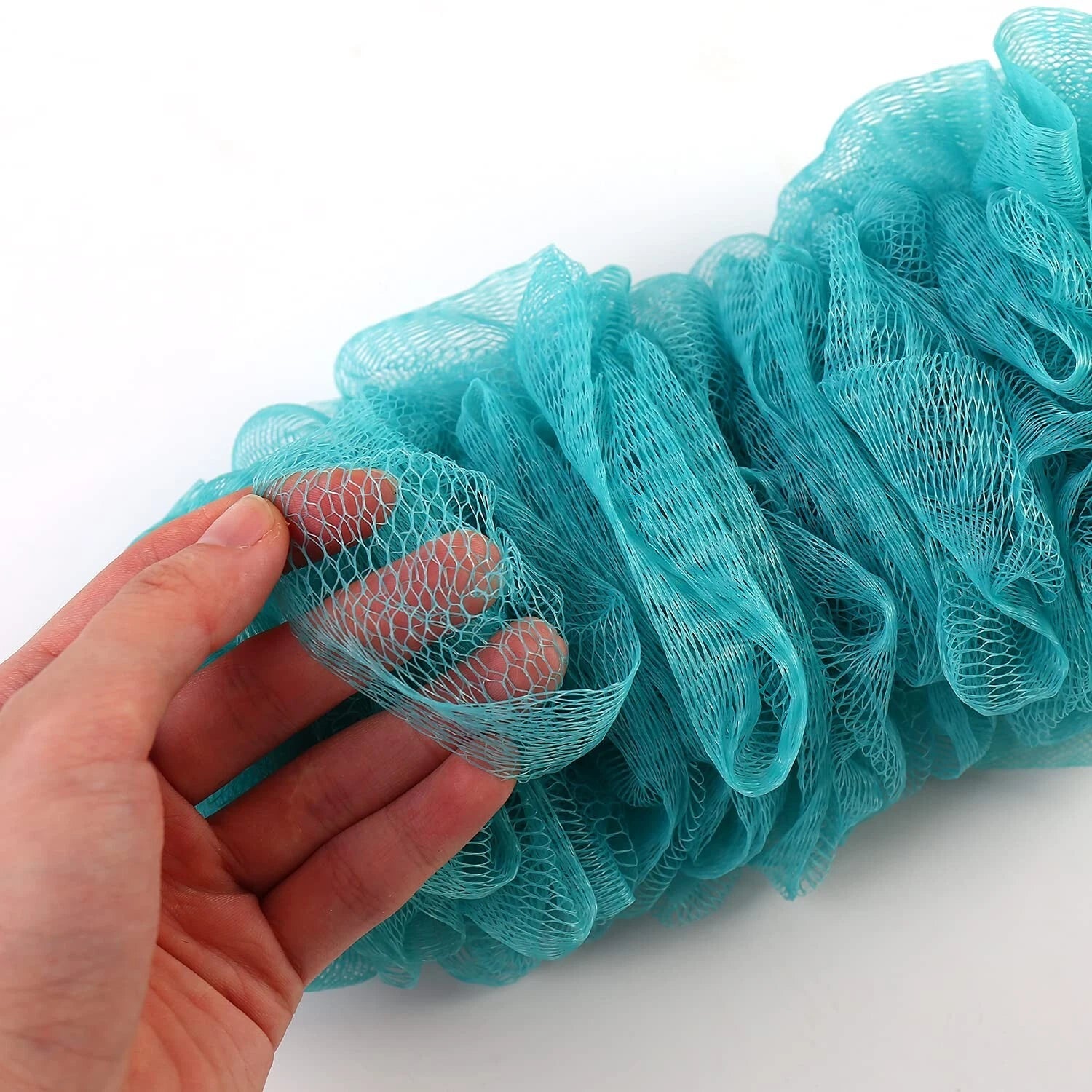 Back Scrubber Brush Long Handle for Shower, Loofah On a Stick Sponge Back Bru...
