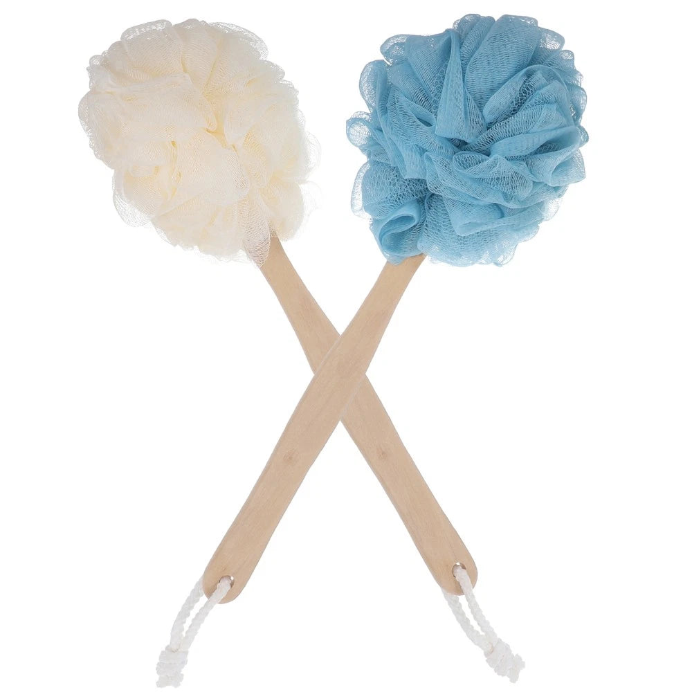 2 Pcs Body Scrubber Brush Bath Brushes Elderly Baby Long Handles for