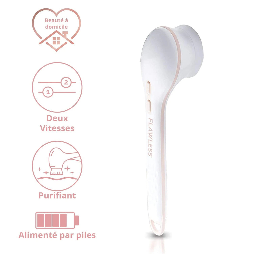 Finishing Touch Flawless Cleanse Spa Spinning Spa Brush 3 Heads Included Sealed