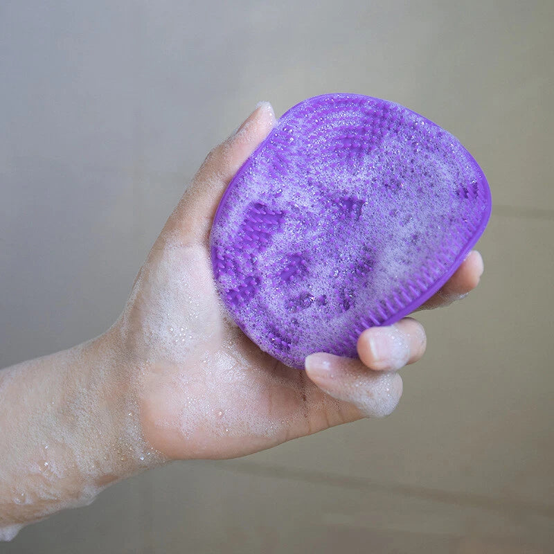 Silicone Bath Brush Scalp Massager Washing Comb Hygienic Exfoliating Body Clean
