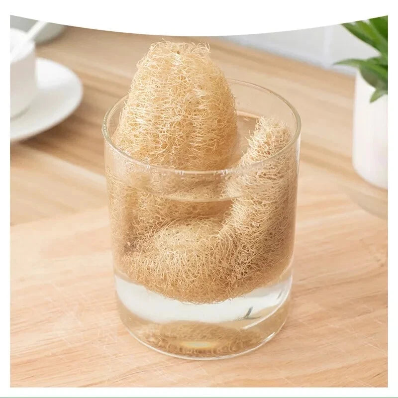 2pc Natural Loofah Sponges Organic Luffa Bath Shower Sponge Exfoliating Scrubber