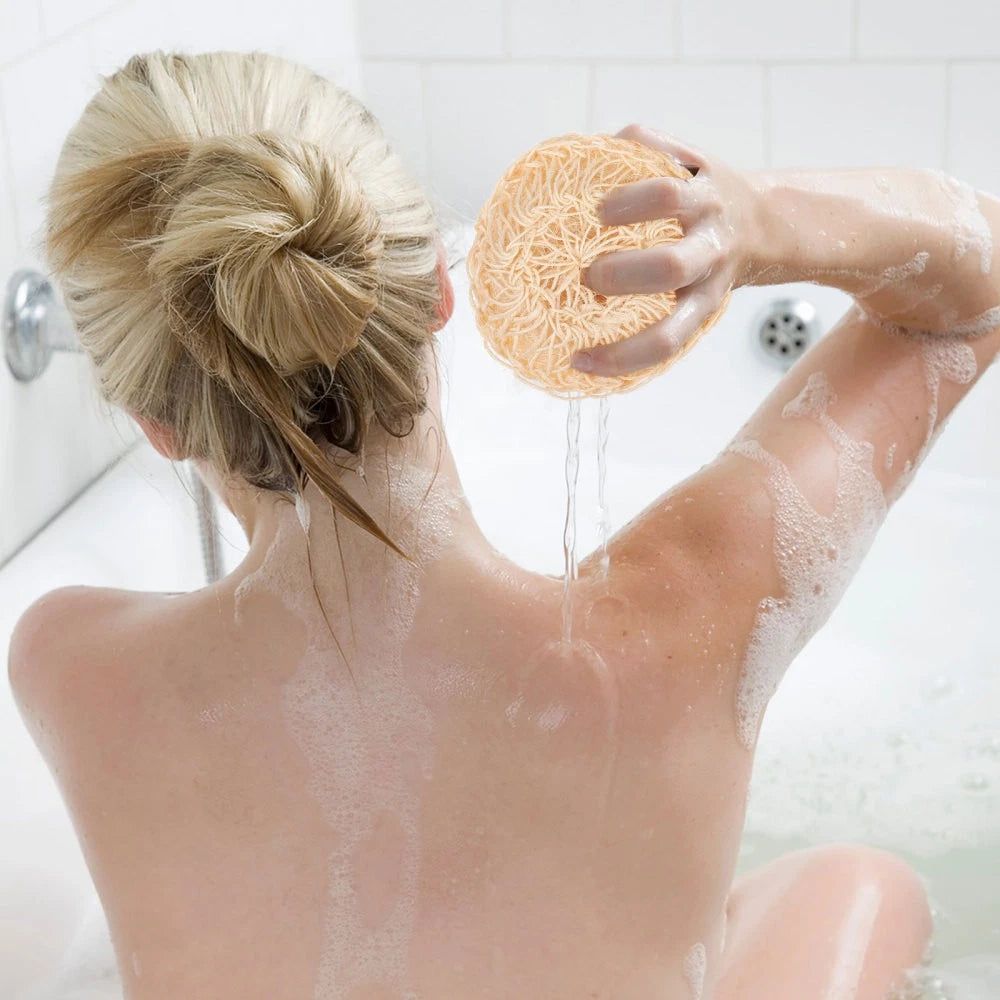 2 Pcs Sisal Bath Brush Man Mother Body Scrubber Shower Balls Dry
