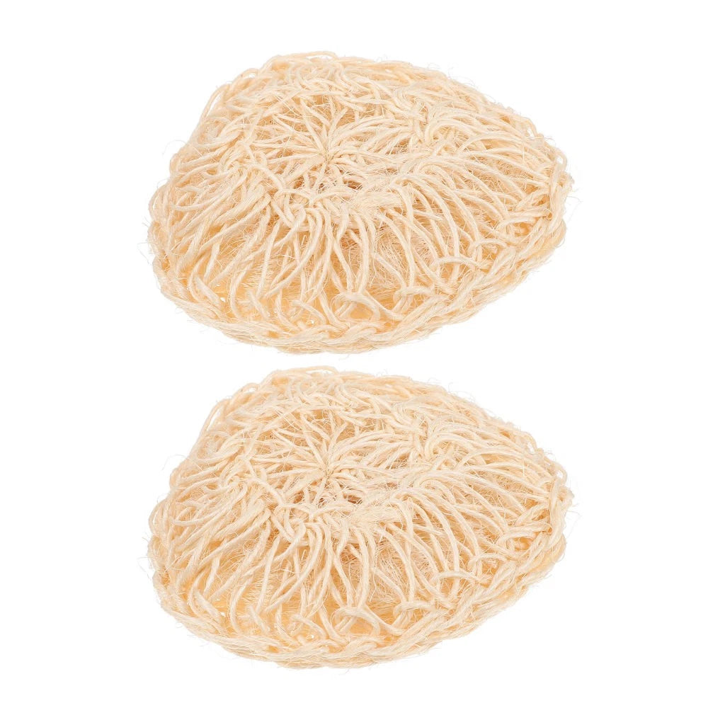 2 Pcs Sisal Bath Brush Mother Man Shower Balls Beige Tools Bathing