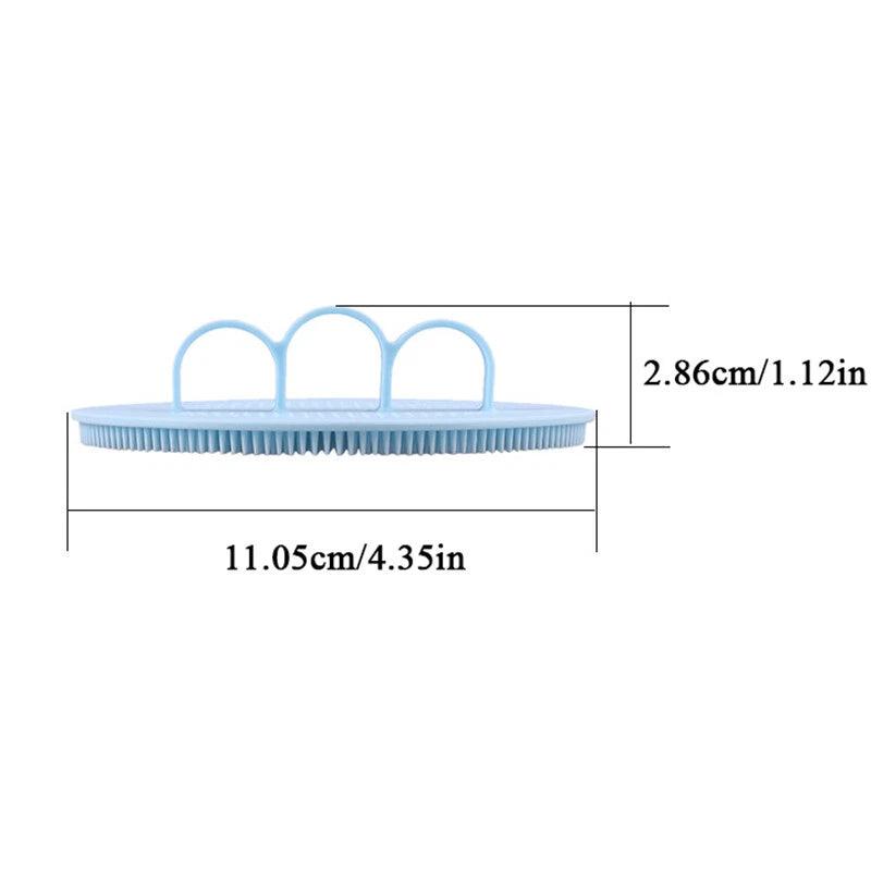 Silicone Bath Brush Scalp Massager Washing Comb Hygienic Exfoliating Body Clean