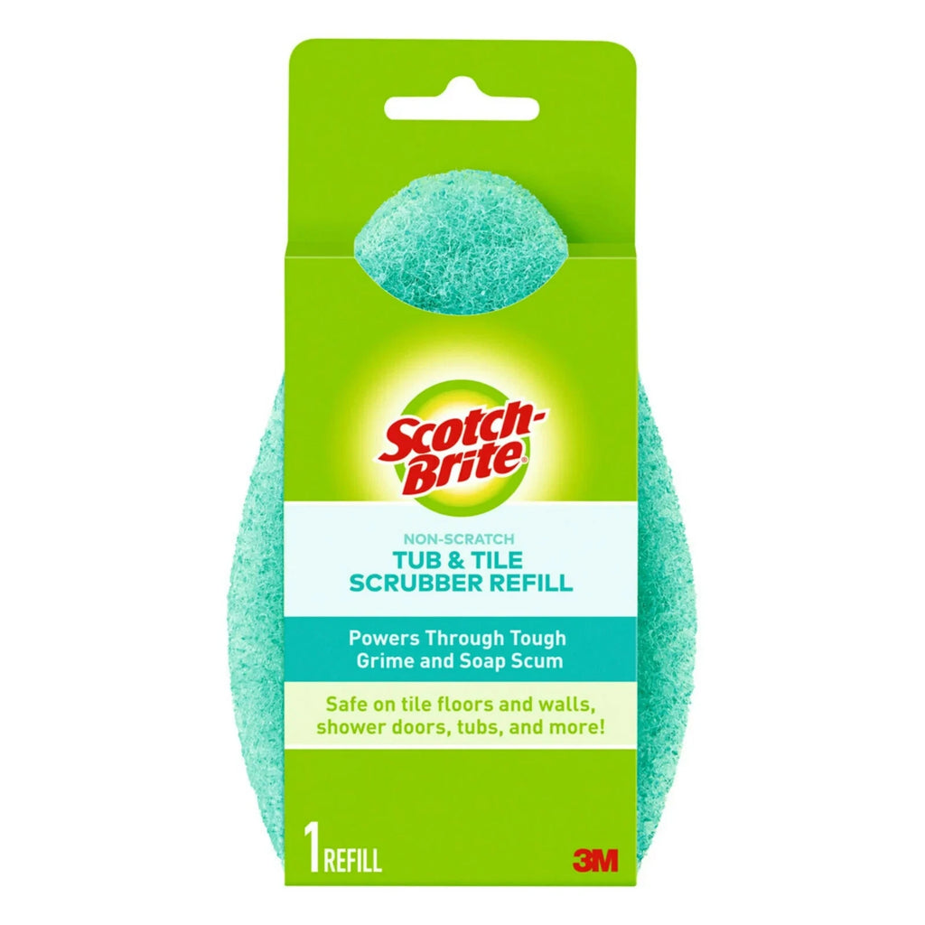 Scotch-Brite Non-Scratch Tub and Shower Scrubber Kit (2 Handle With Refill Pads)