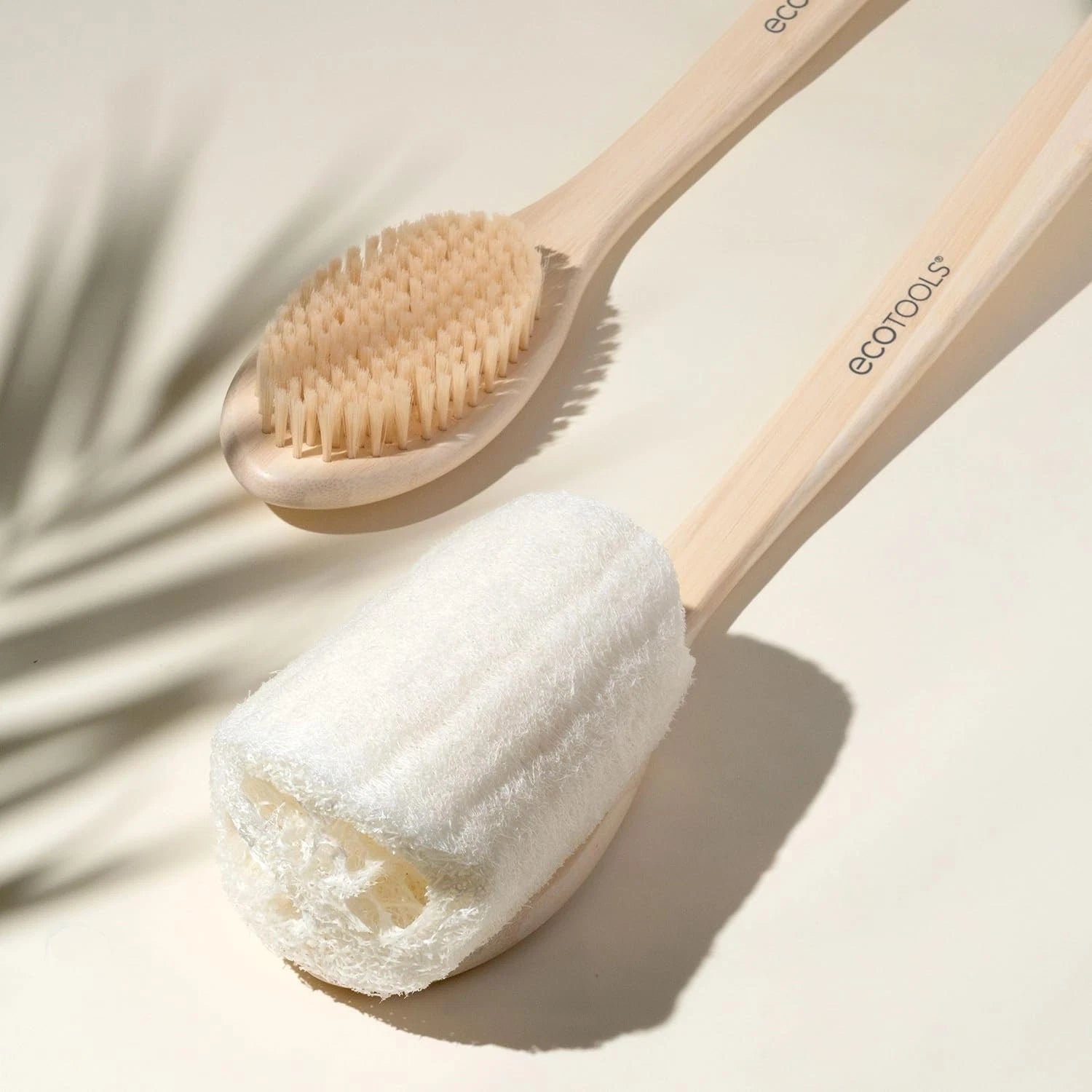 17.5" Long Handle Bath Brush Natural Bristles Body Back Shower Washing Scrubber