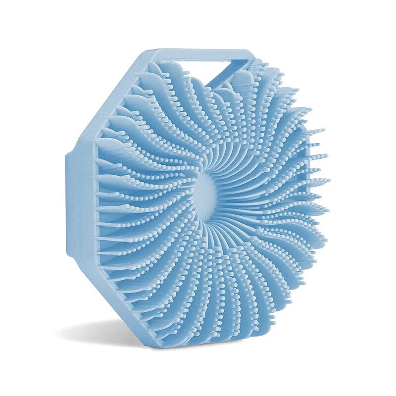 2 in 1 Body Shower Scrubber Wash Exfoliator Brush Scalp Silicone Massager