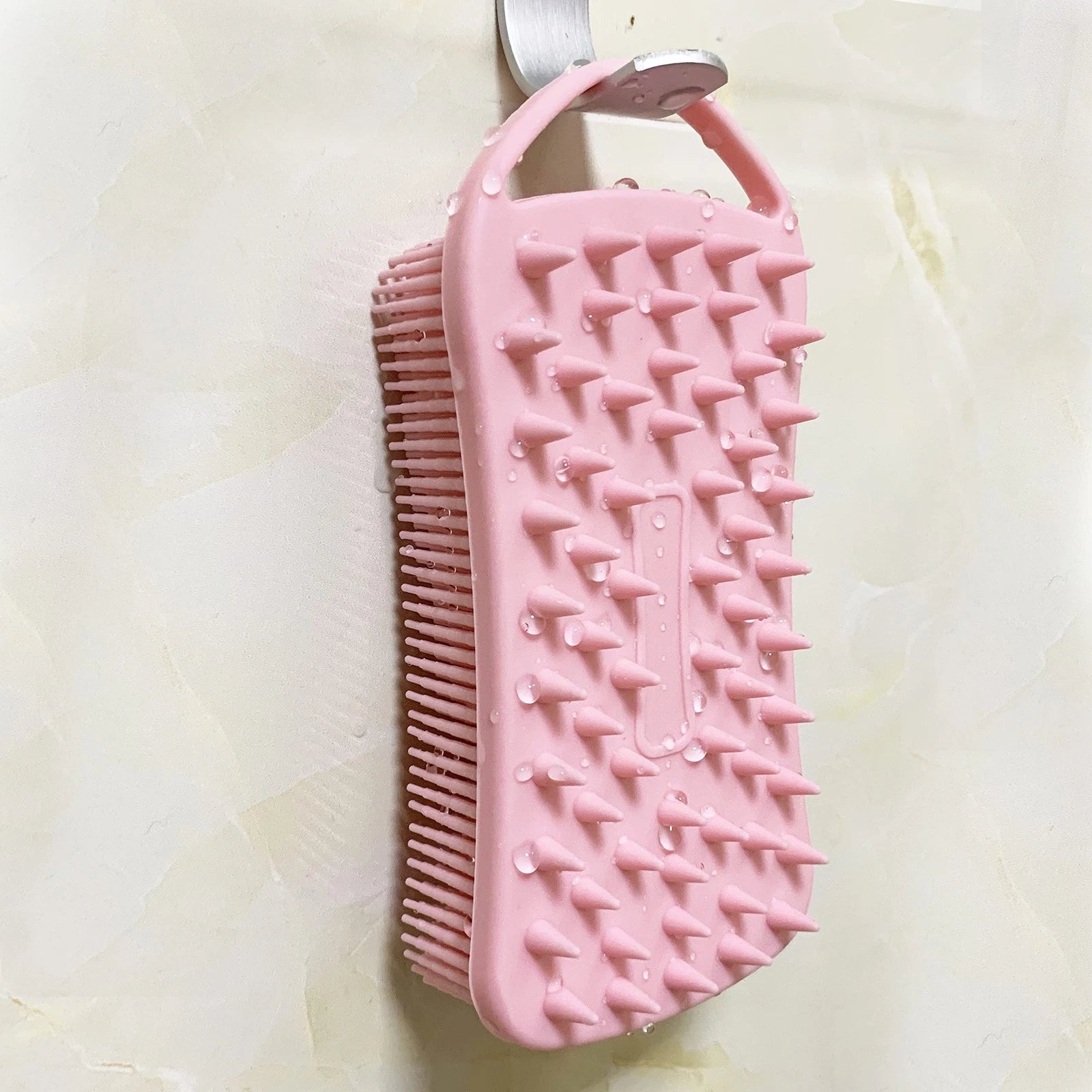 2 PC Silicone Exfoliating Body Scrubber, 2 in 1 Silicone Body Shampoo Brush, ...