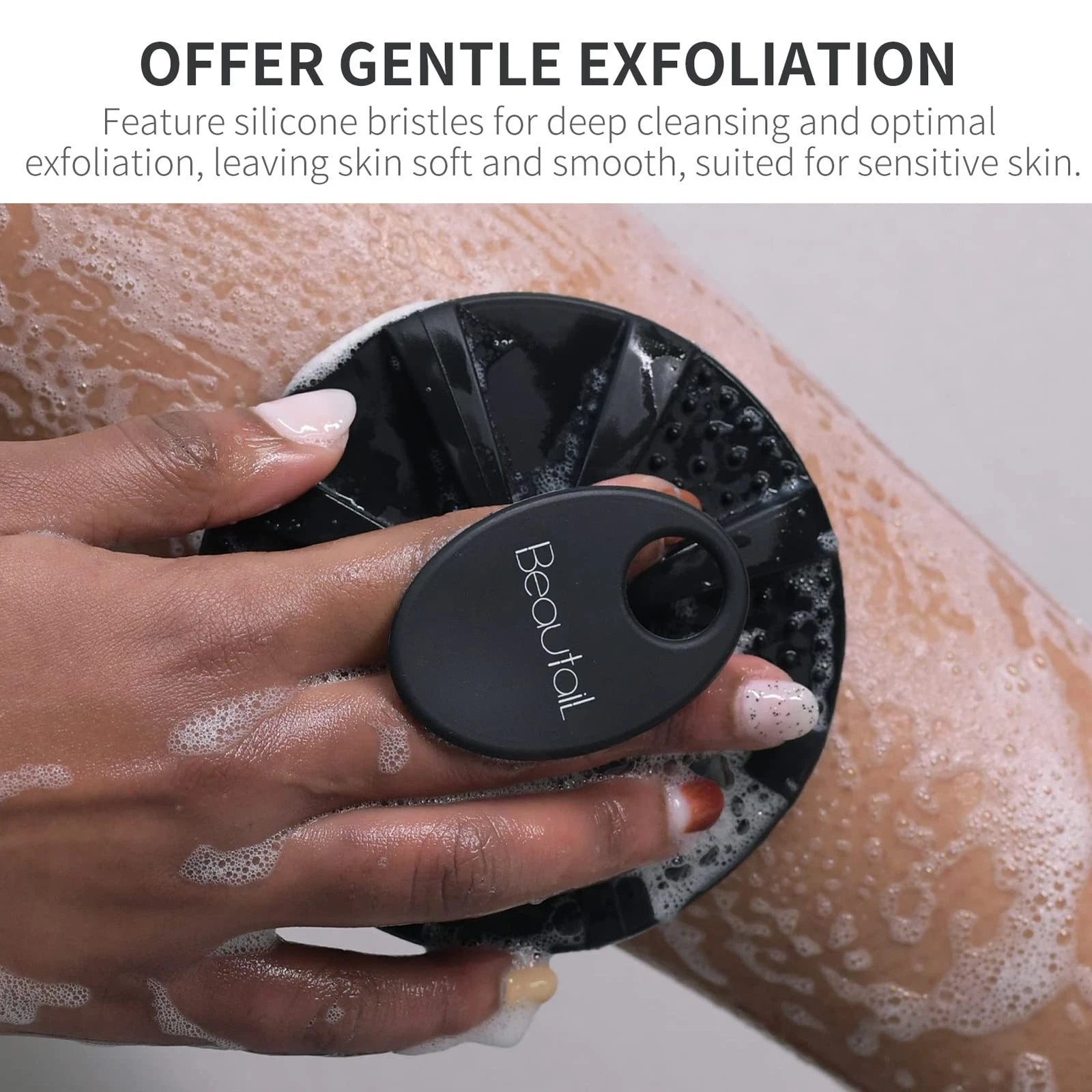 Silicone Body Scrubber, Shower Bath Scrubber, More Hygienic Than Traditional ...