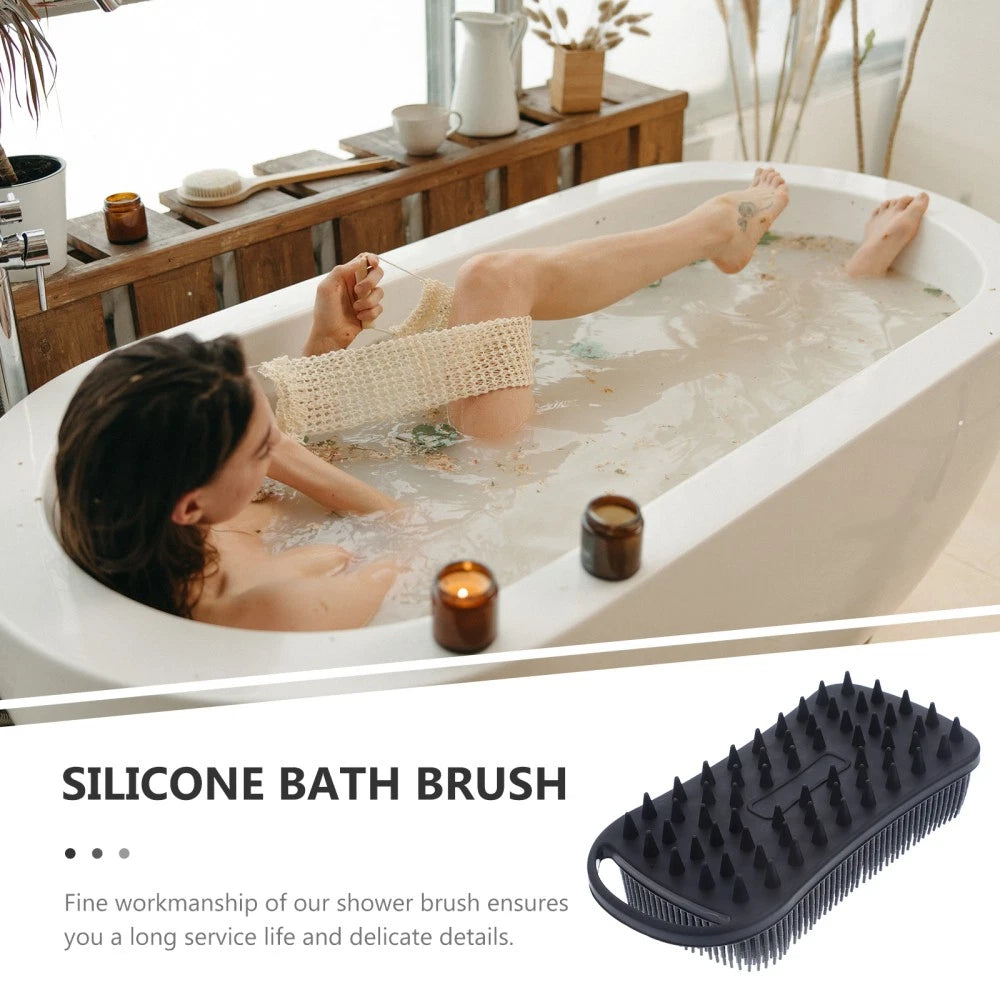 Bath Brush Man Travel Shower for Cleaning Silicone Scrubber Body