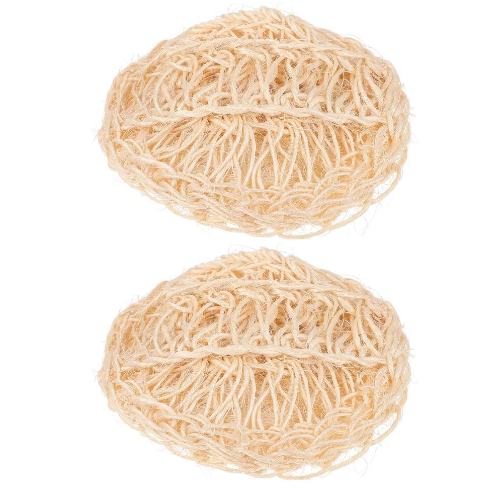 2 Pcs Sisal Bath Brush Man Mother Body Scrubber Shower Balls Dry