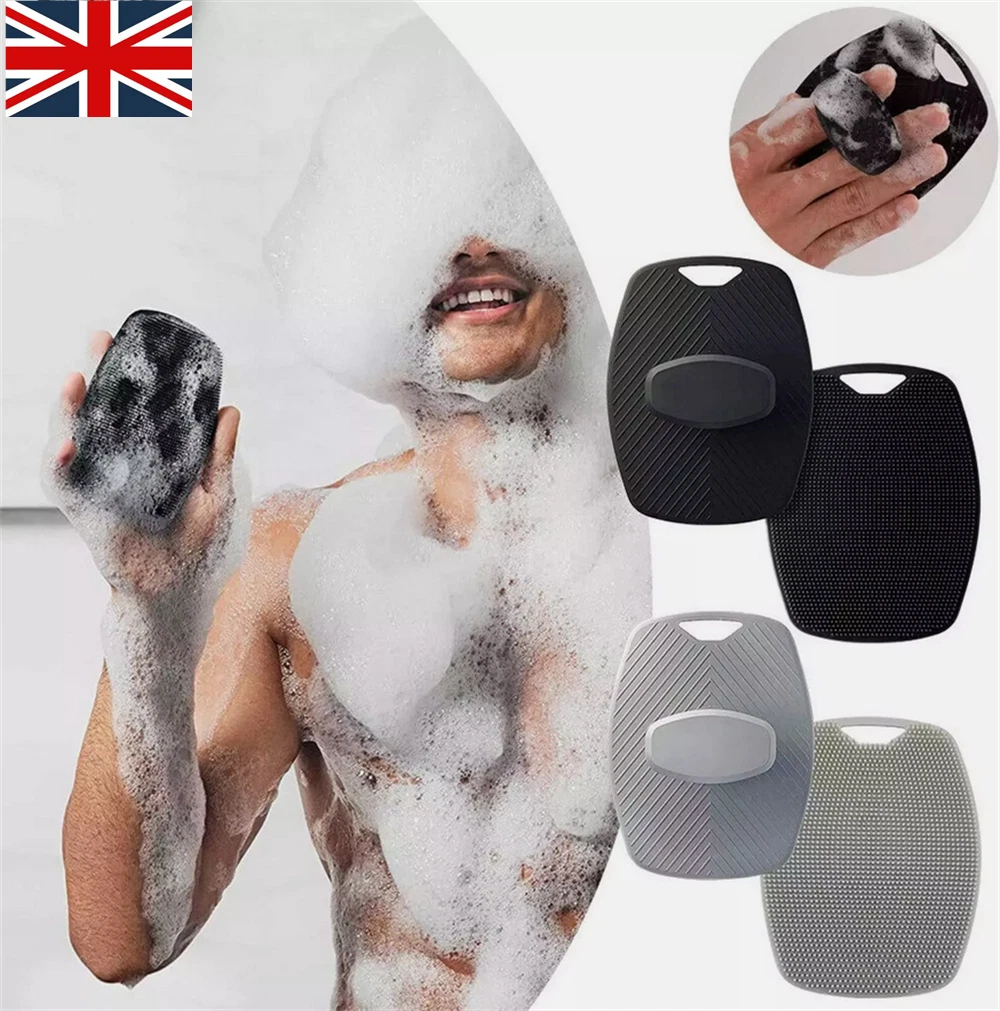 Shower Massager Body Exfoliating Silicone Bristles Bath Brush Washing Scrubber !