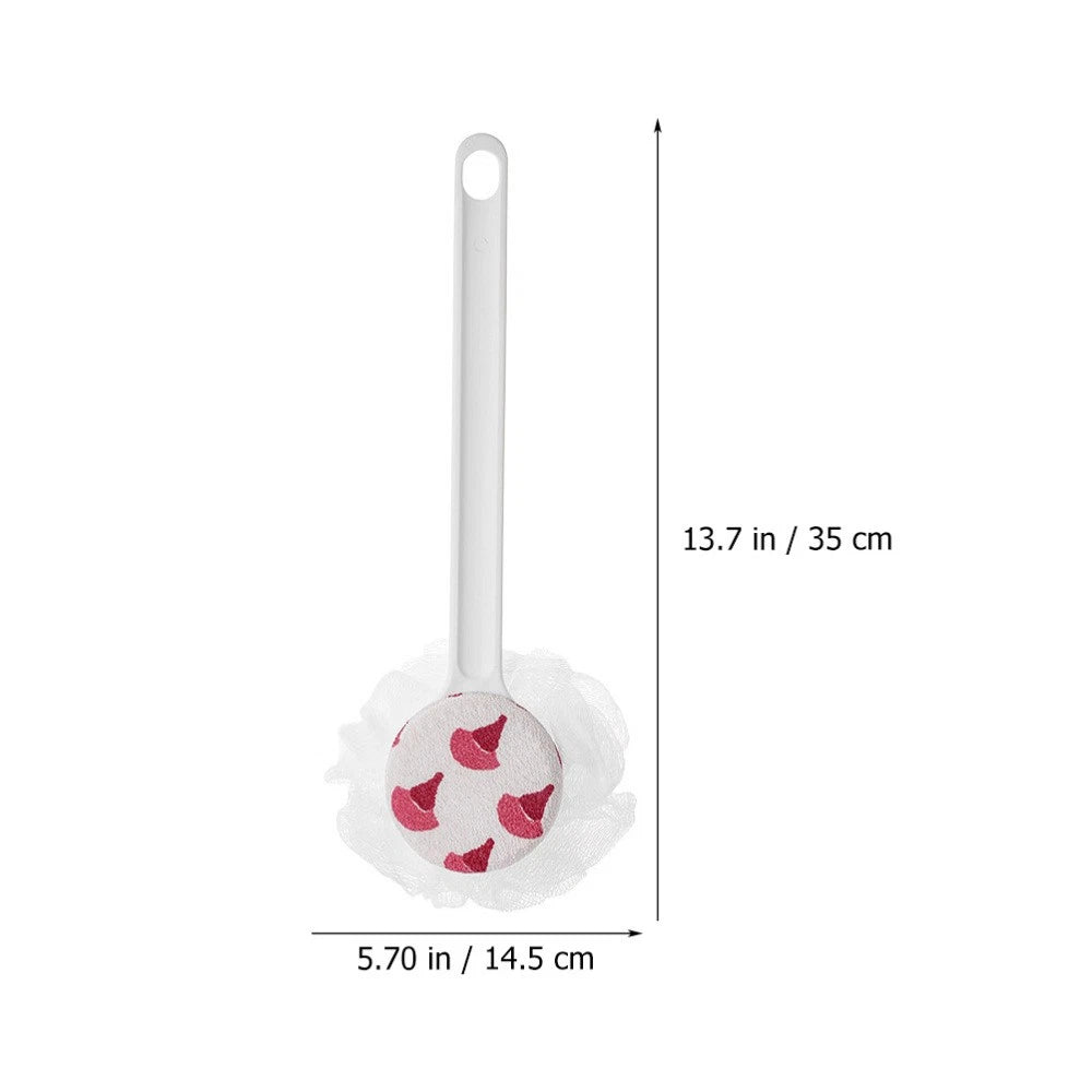 Shower Body Brush Double-side Long Handle Back Scrubber for Skin Exfoliating