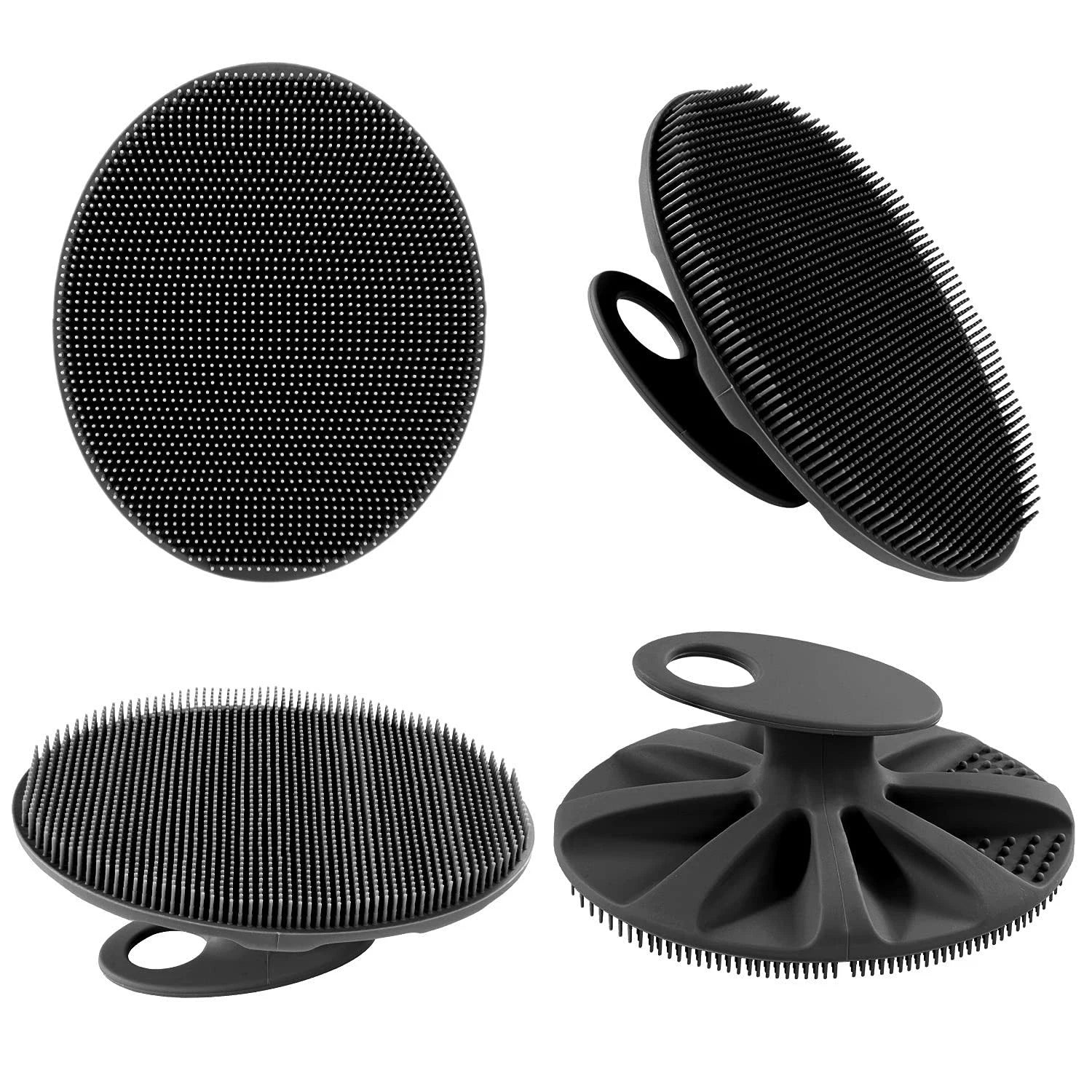 Soft Silicone Handheld Body Scrubber - Gentle Exfoliating Brush for All Skin