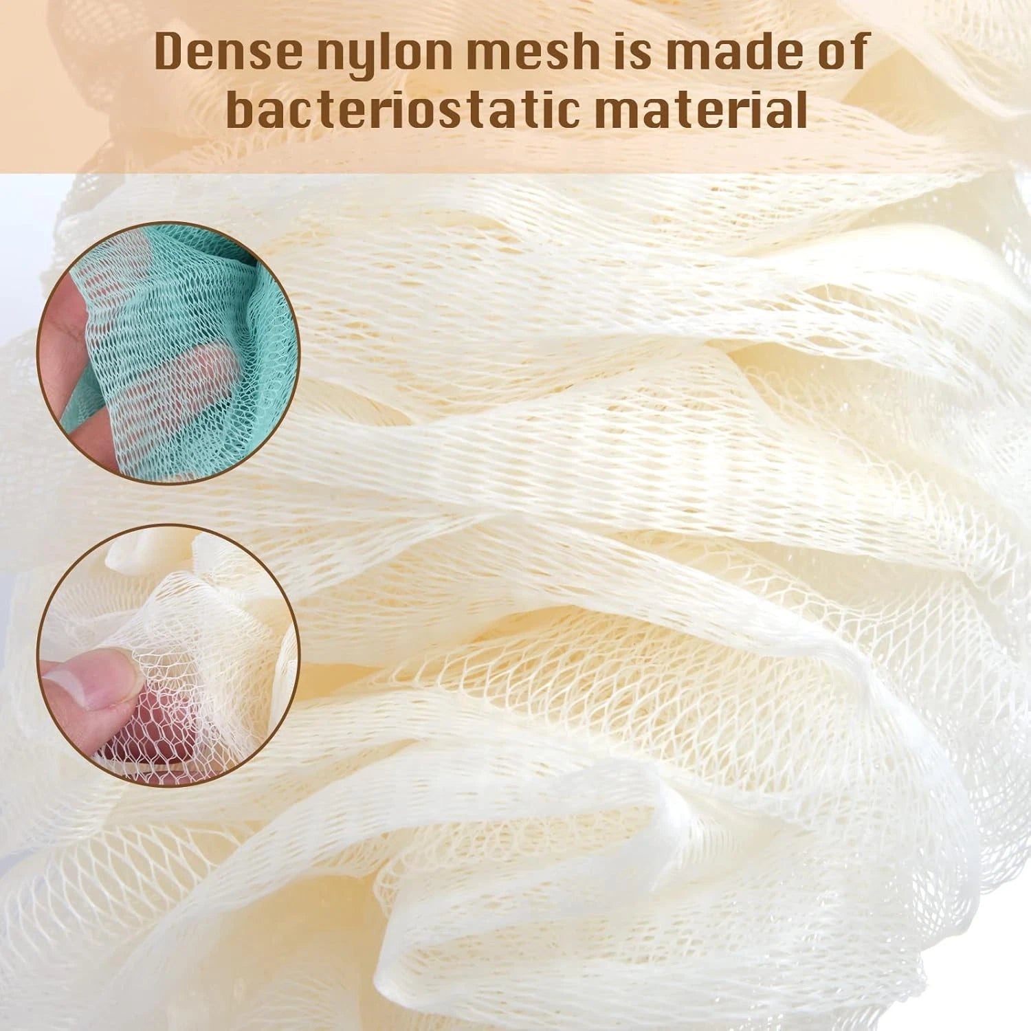 2Pack Back Scrubber for Shower， Loofah Sponge Shower Brush Using Body Exfolia...
