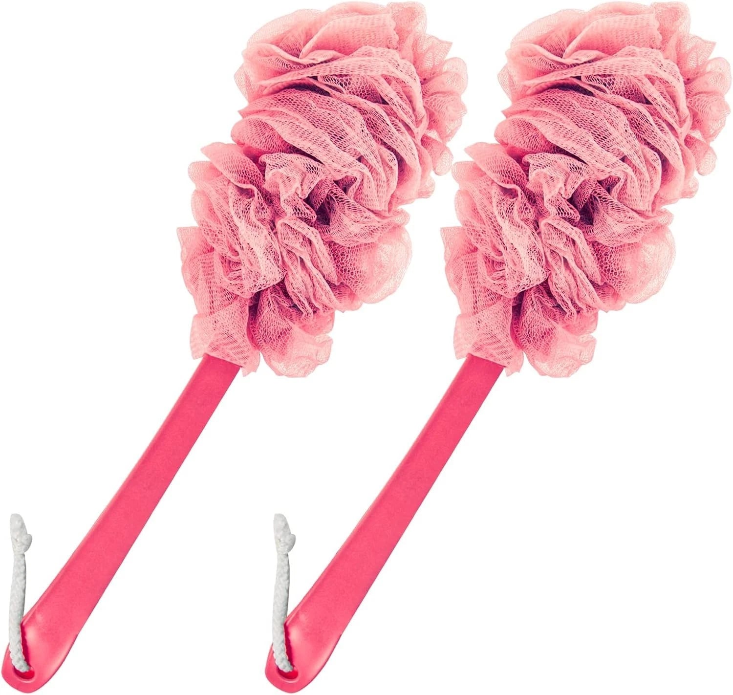 2Pack Back Scrubber for Shower， Loofah Sponge Shower Brush Using Body Exfolia...