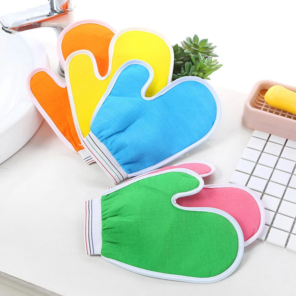 5 Pcs Bath Gloves Men and Women Body Scrub Brush Rubbing Exfoliator Scrubber