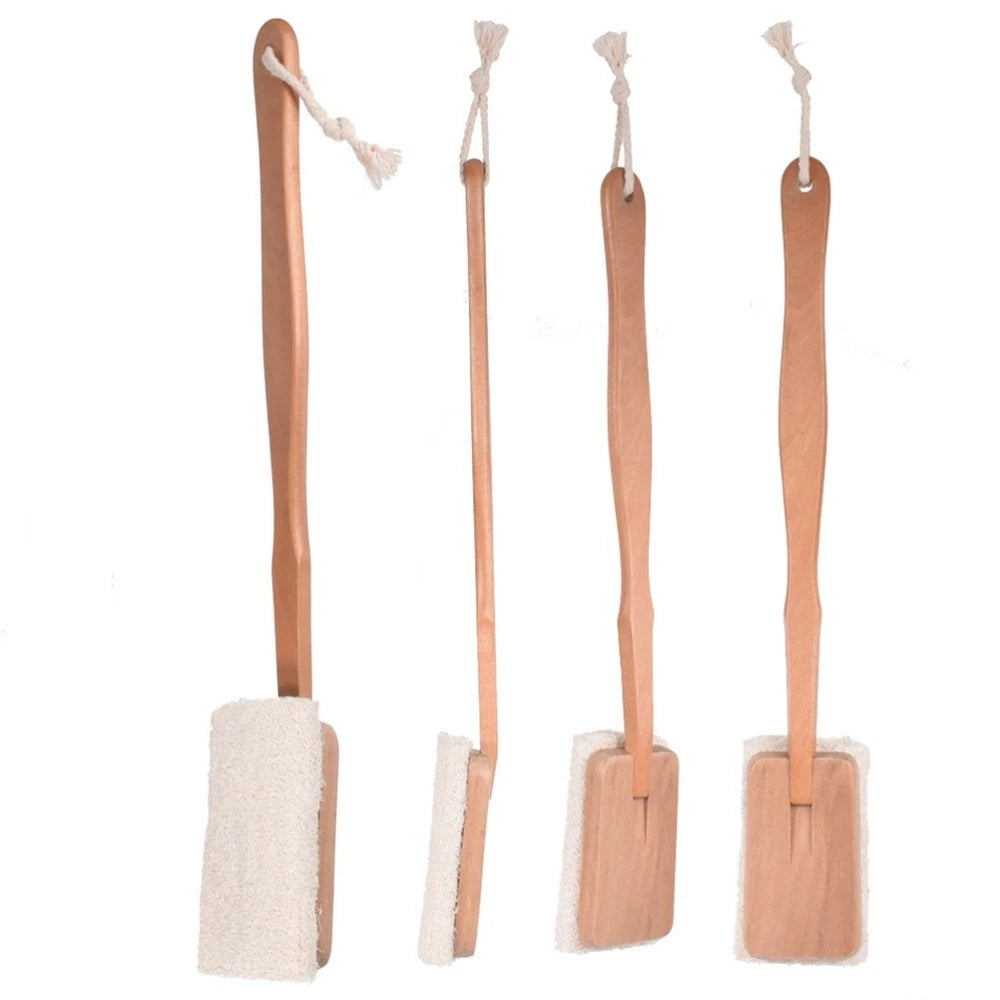 Loofah Bath Brush Scrubber Facial Exfoliating Sponges Back