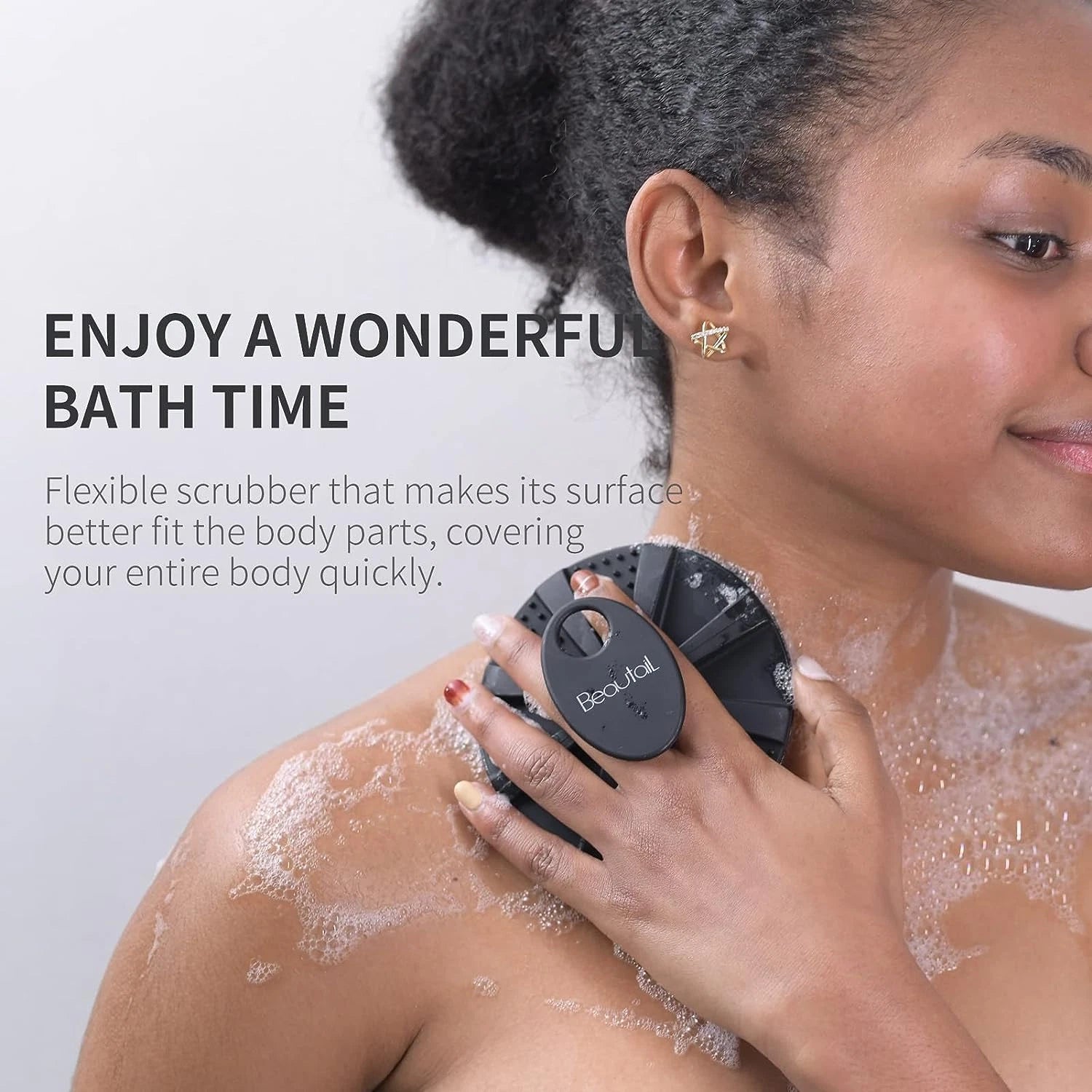 Silicone Body Scrubber, BEAUTAIL Shower Bath Scrubber, More Hygienic than Tradit