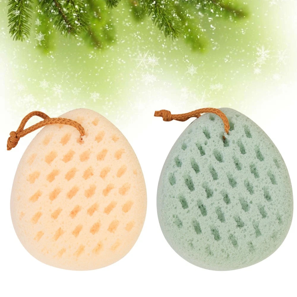 2 Pcs Shower Wipe Exfoliation Body Loofah Soft Bath Sponge Brush