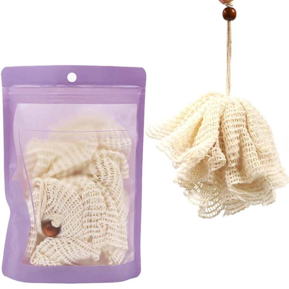 Bath Flower Towel Back Scrubber for Shower Exfoliating Balls Mesh