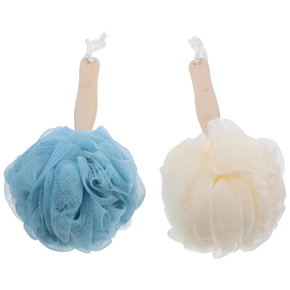2 Pcs Body Scrubber Brush Bath Brushes Elderly Baby Long Handles for