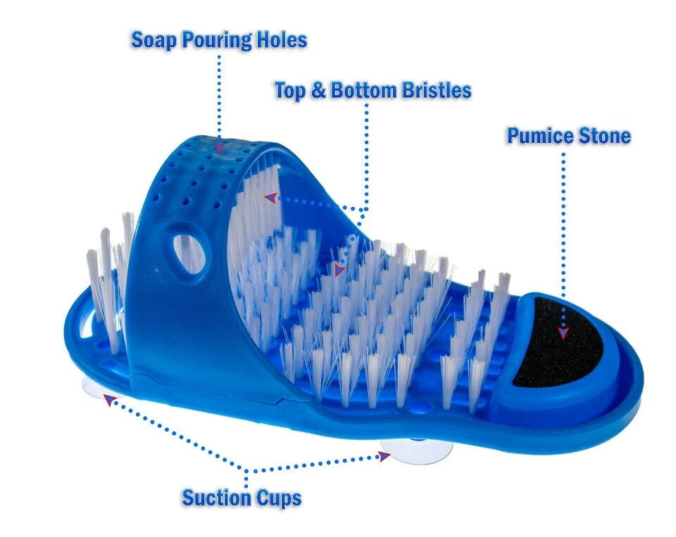Shower Feet Foot Scrubber Massager Cleaner Exfoliating Washer Wash Slipper Brush