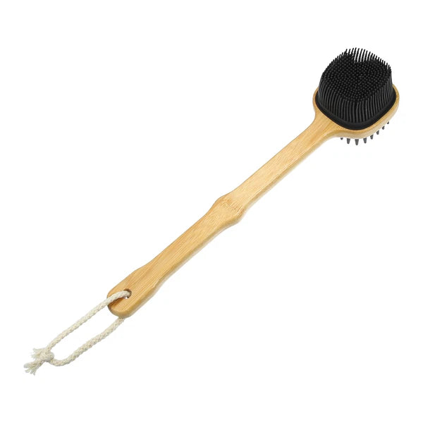 1Pc Long Handle Bath Back Scrubber Body Brush for Exfoliating Silicone