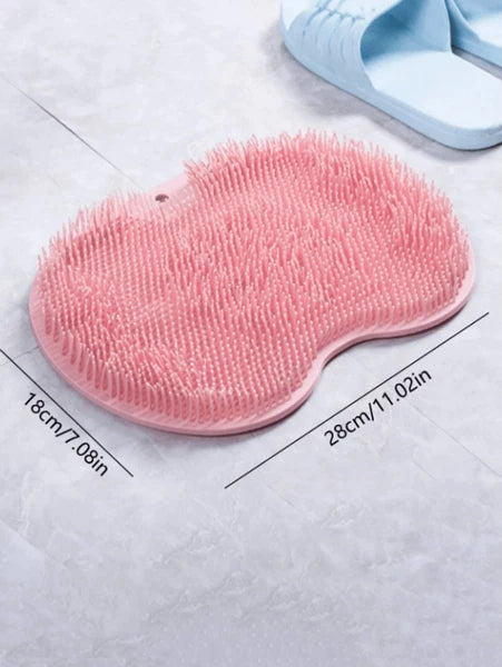 1pcSilicone Shower Foot Scrubber Back Body Brush Massager Pad Mat Bathroom Soft