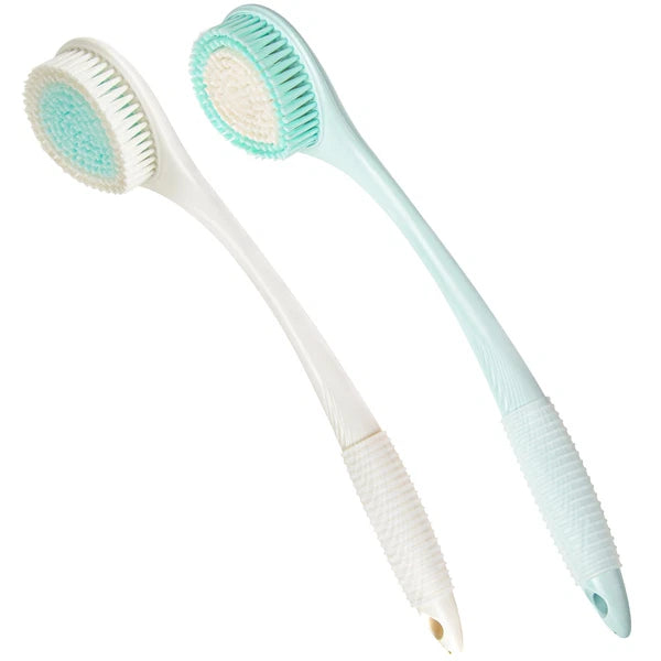 16.4 Inch Long Handle Back Bath Brush Soft Shower Body Scrubber, 2 Pack