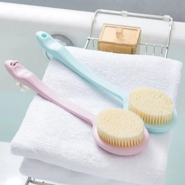 2PCS Plastic Long Handle Bath Scrubber Nylon Back Brush Simple Body Massage