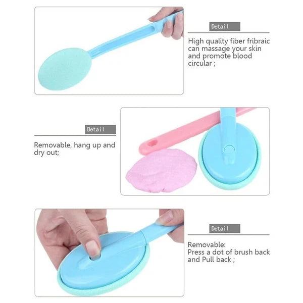 Long Handle Shower Body Scrubber Body Lotion Applicator  Moisturizer