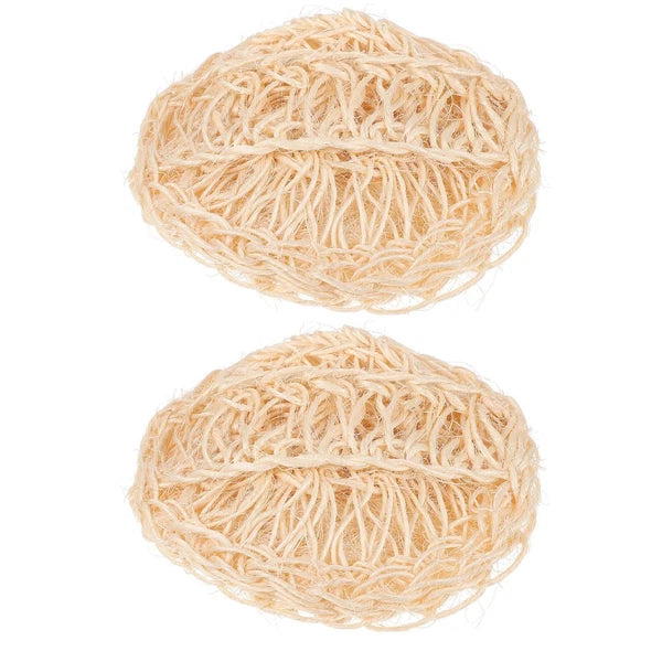 2 Pcs Sisal Bath Brush Man Mother Body Scrubber Shower Balls Dry