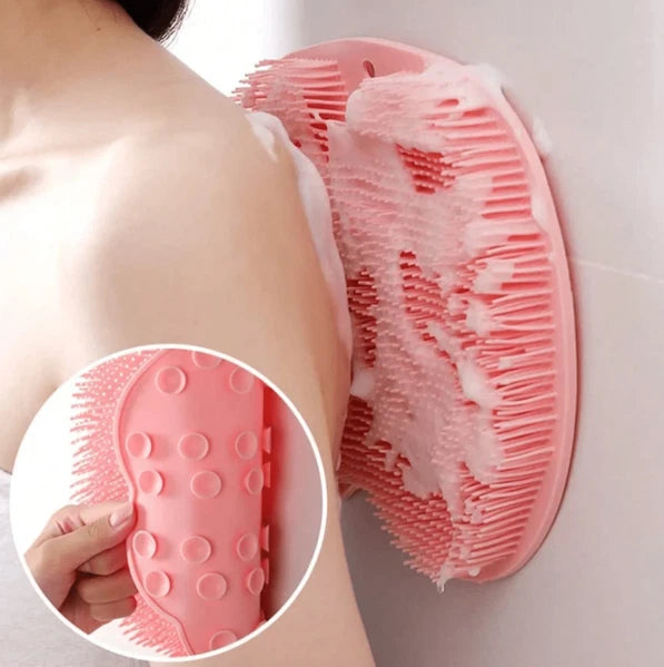 1pcSilicone Shower Foot Scrubber Back Body Brush Massager Pad Mat Bathroom Soft