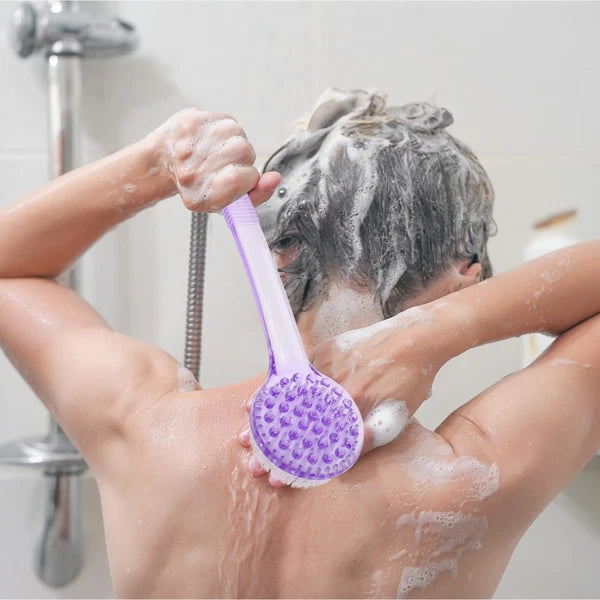 3 Pcs Bath Brush Multi-functional Exfoliating Back Scratcher Scrub