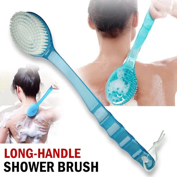 2× Long Handle Back Shower Exfoliating Bath Body Brush Skin Scrubber Massager US