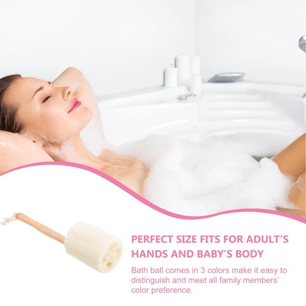 Loofah Shower Brush Body Cleaning Scrubber Exfoliator Handheld Cleansing Skin