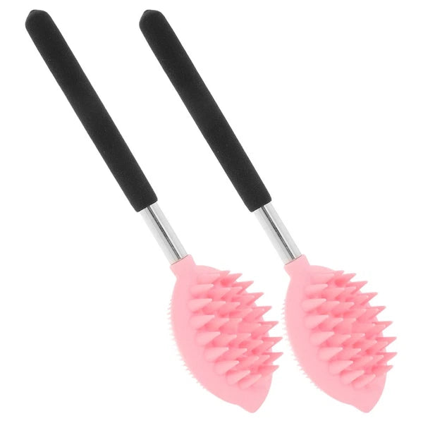 2 Pcs Bath Brush Child Back for Shower Long Handle Body Scrubber